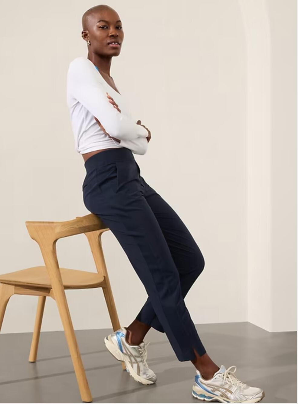 ATHLETA Navy Brooklyn Ankle Pant  // 12